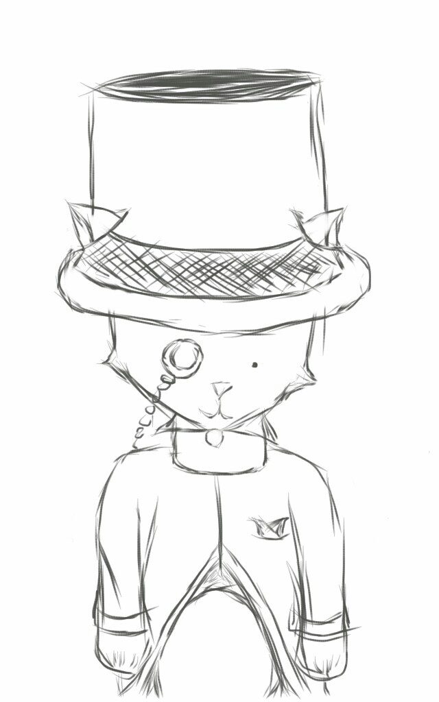 Fancy Kitten Doodle