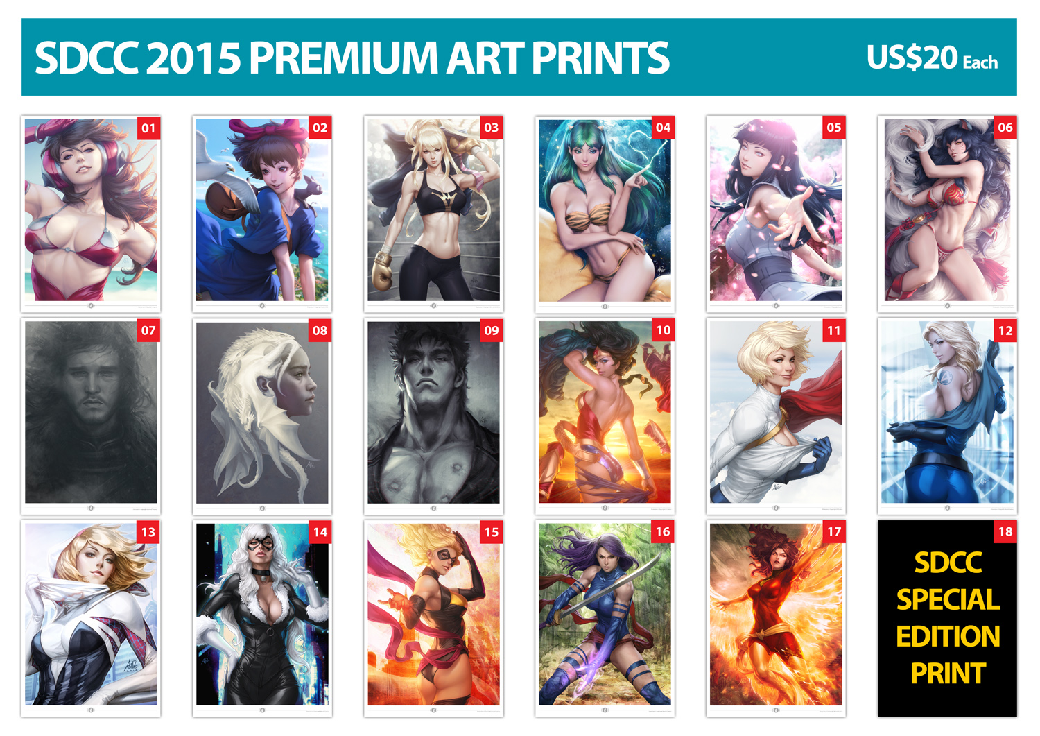 SDCC 2015 Print Menu