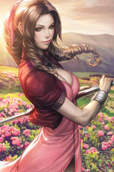 Aerith Gainsborough Colorised