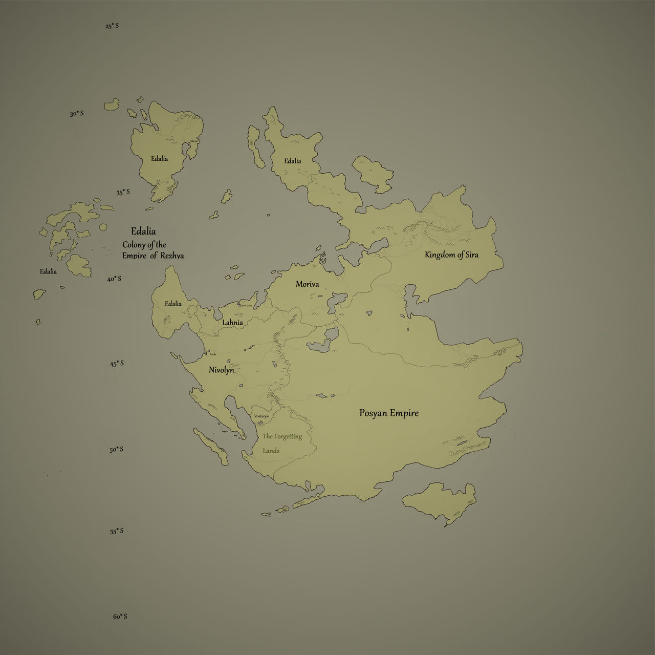 Map of Arela (old version) by CallOfTheNightOwl on DeviantArt