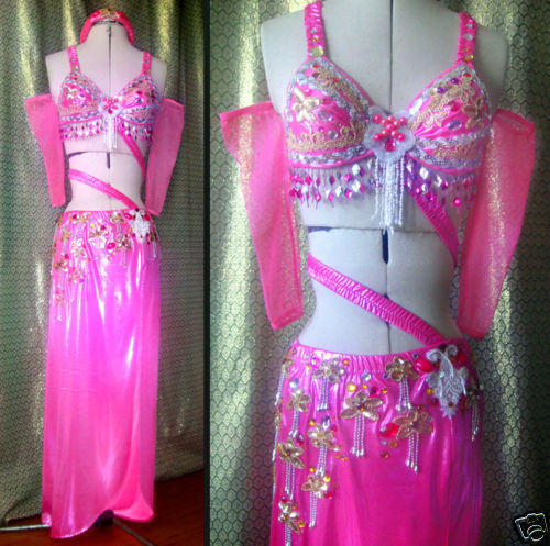 Professional Ameynra bellydance costume, hot pink by AMEYNRA on DeviantArt