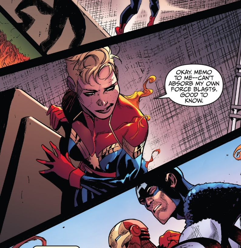Weak Marvel Charters Cap. Marvel Weakness: Can't Absorb Her Own Energy by stingray5657 on ...
