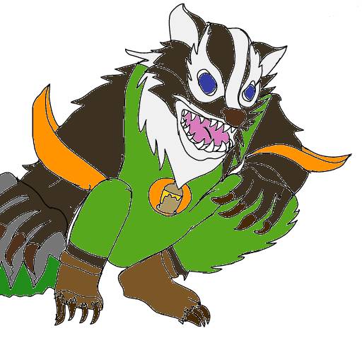 Ravege the badger (redesign) by KINGGLUNDL on DeviantArt