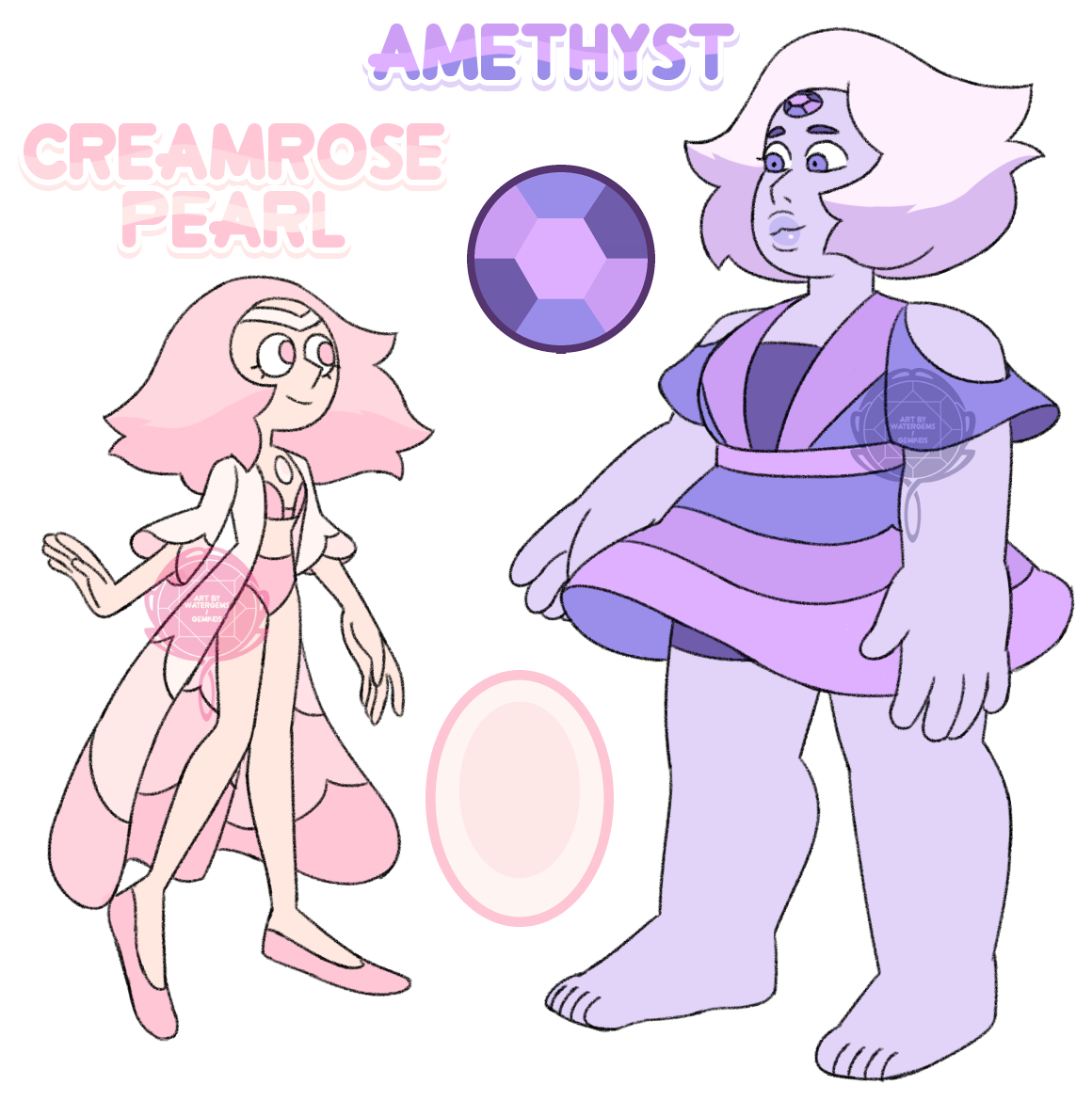 Creamrose Pearl and Amethyst