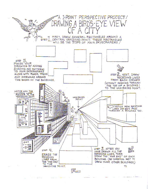 Perspective 1 Worksheet: bird by BluewolfR on DeviantArt