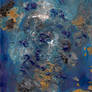 abstract rain: drowned in the blue sky