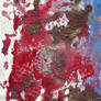 abstract rain: red abrasion