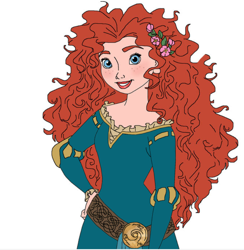 Merida with Flowers in Her Hair by DisPIXWorks99 on DeviantArt