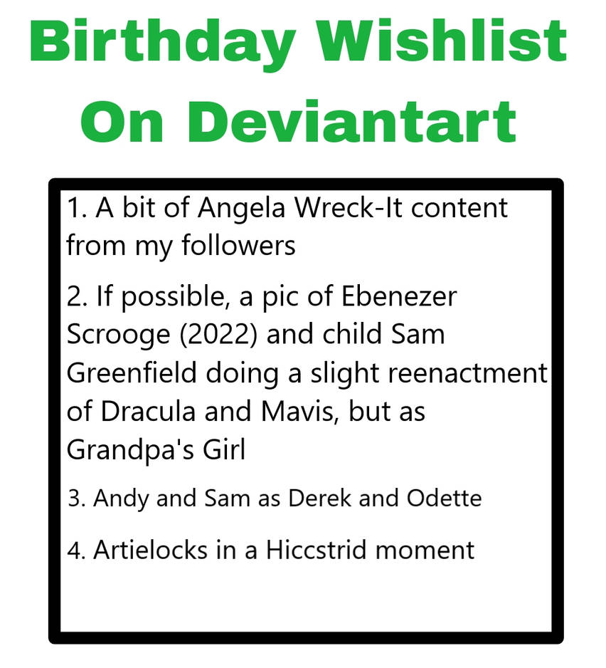 Birthday Wishlist by DisPIXWorks99 on DeviantArt