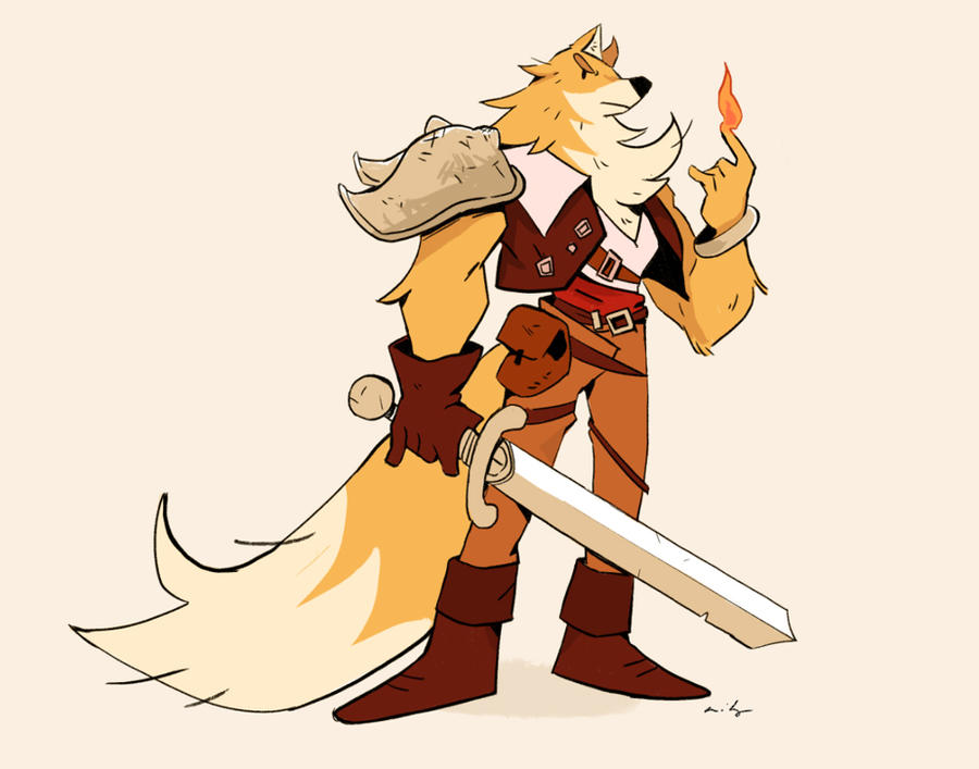 Pyro-knight doggo by c-Nacarat on DeviantArt