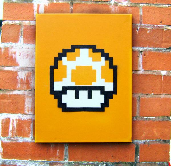 Super Mario Mushroom Stencil