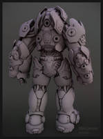 Eat3d Mech Clay Render Back