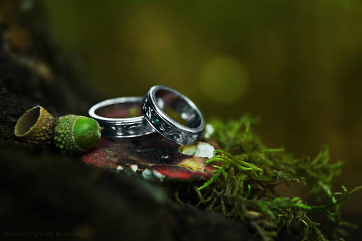 Elven Leaf - Sterling Silver Wedding Bands