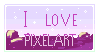 I love pixel art stamp #1