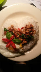 Thai spicy pork basil with rice