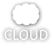 Lucid: Icons - Cloud (general) White