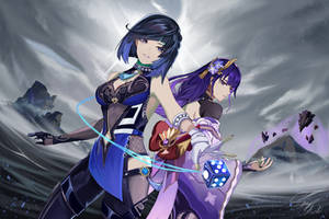 Yelan and Raiden shogun from Genshin Impact