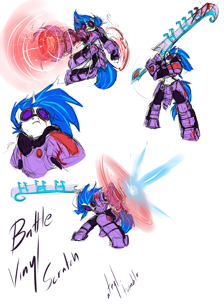 Battle Vinyl Scratch Sketches