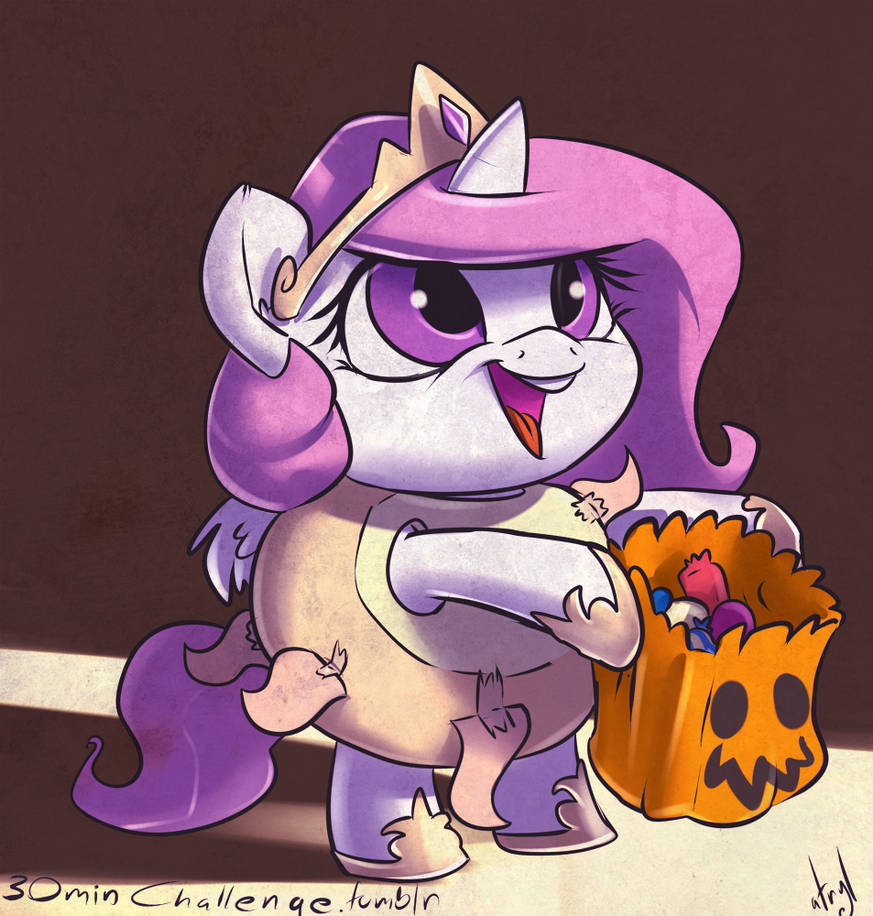 30min Challenge - Celestia in Halloween Costume by atryl
