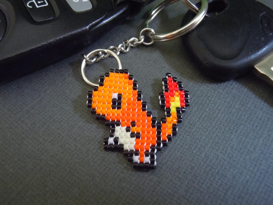 Charmander Pixel Keychain