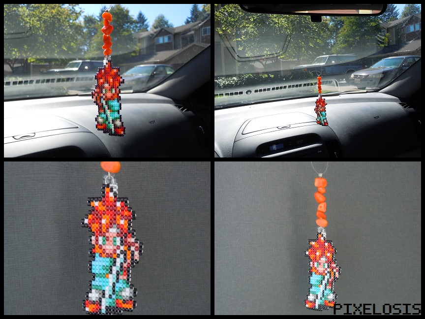 Handmade Seed Bead Chrono Car Charm