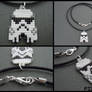 Handmade Seed Bead Stormtrooper Necklace