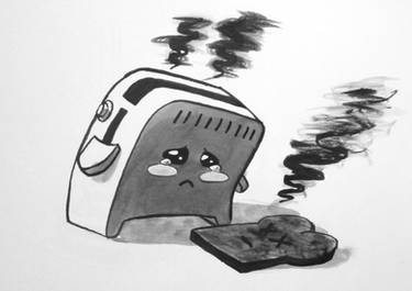 Inktober day 19: burned toast