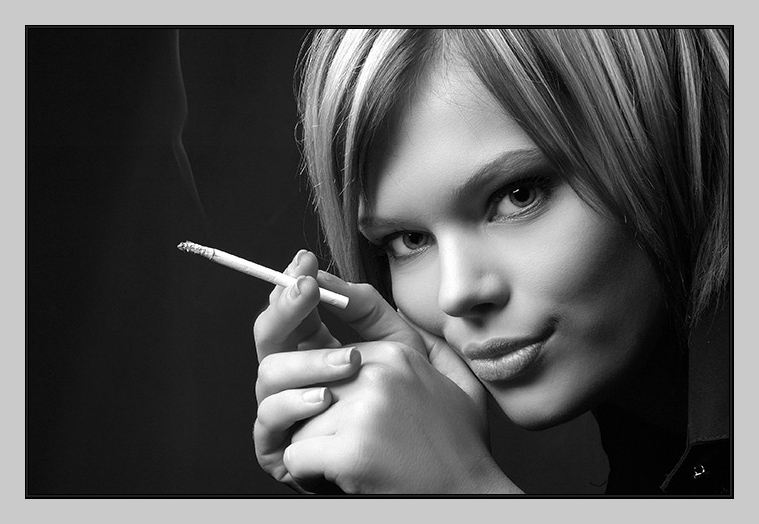 Portrait with cigarette