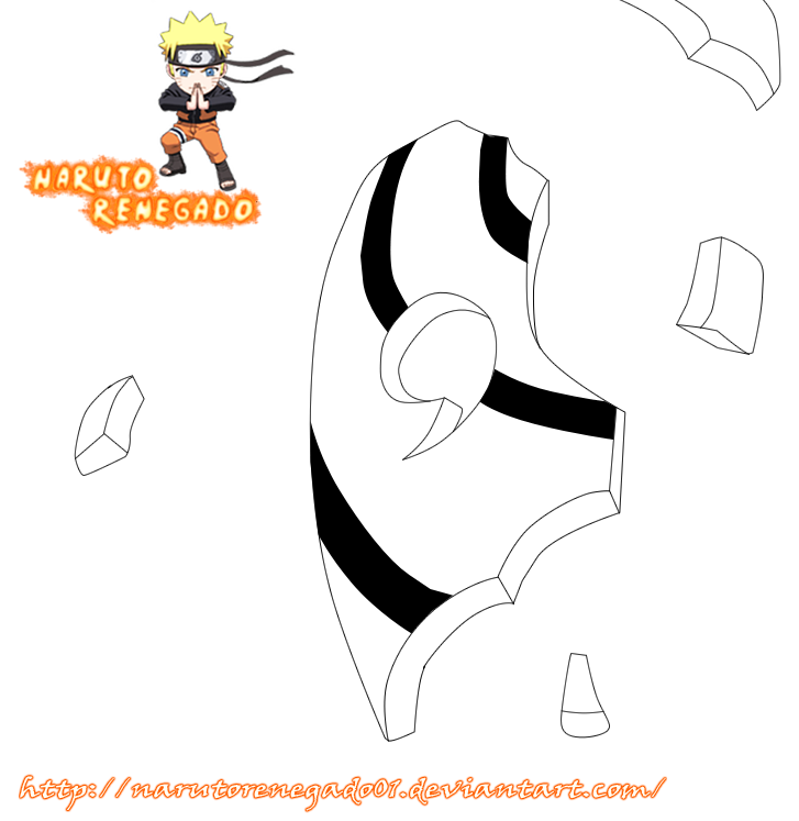 Naruto 599: Tobi Mascara Rota Lineart