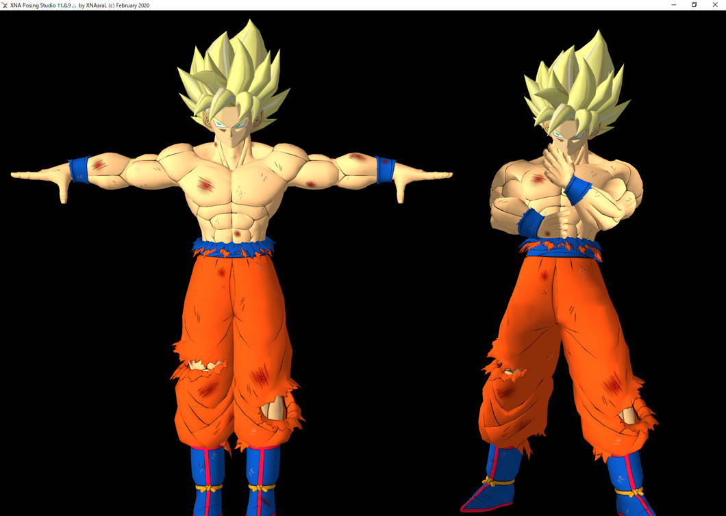 dragonball SUPER SAIYAN GOKU V2 XPS MODEL DL by ore1233 on DeviantArt