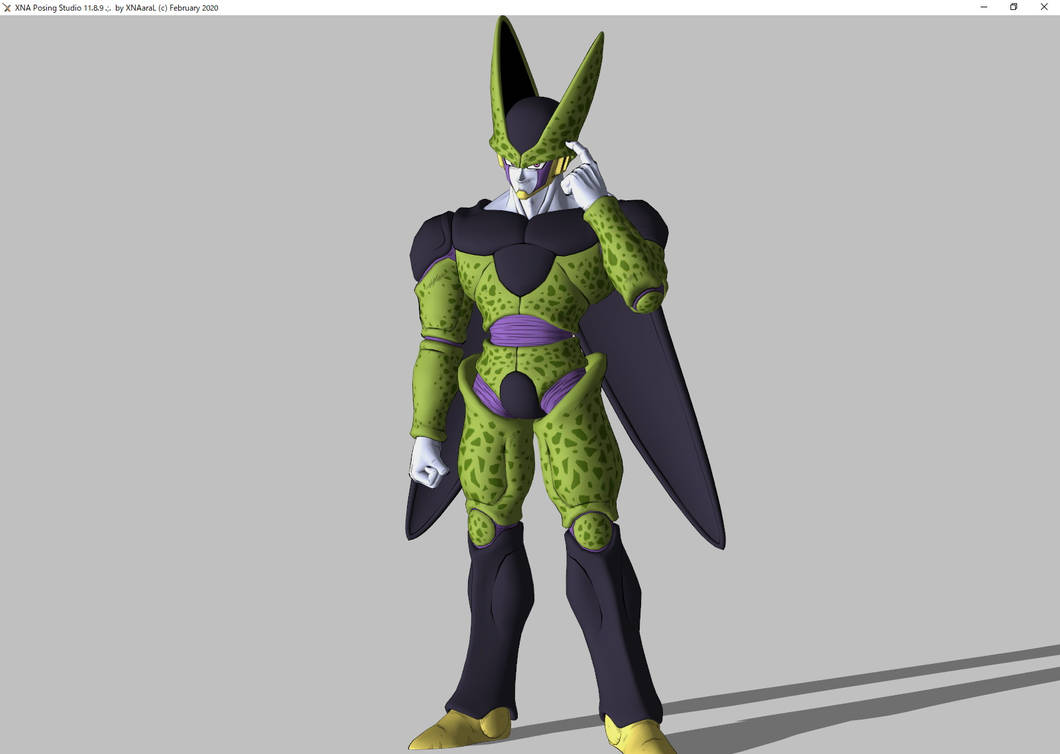 dragonball Perfect cell shape pose 3 dl xps by ore1233 on DeviantArt