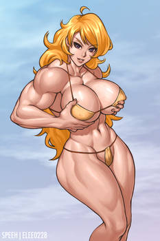 Blonde Muscle Girl