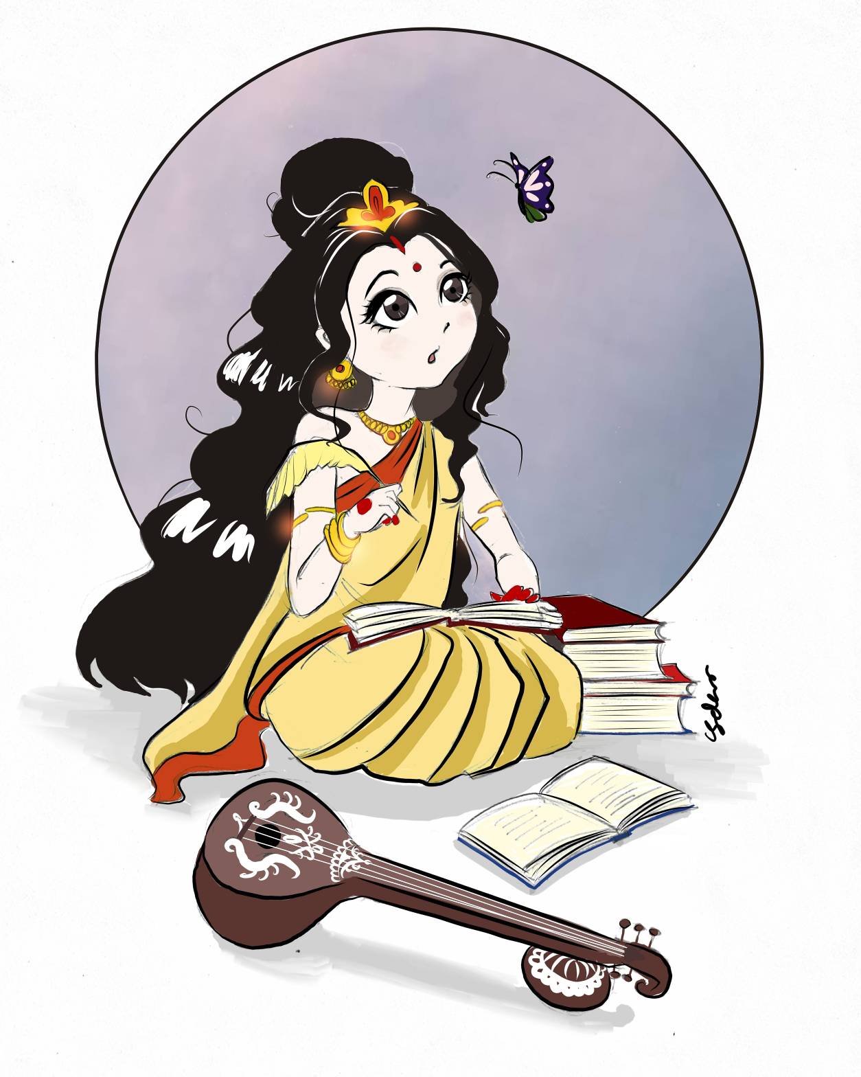chibi Saraswati by mohorified on DeviantArt chibi Saraswati by mohorified on DeviantArt