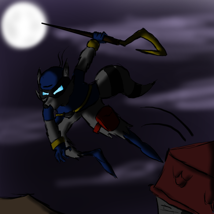 Rooftop jump sly cooper thing yeah.