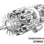 Coupled aircraft engine