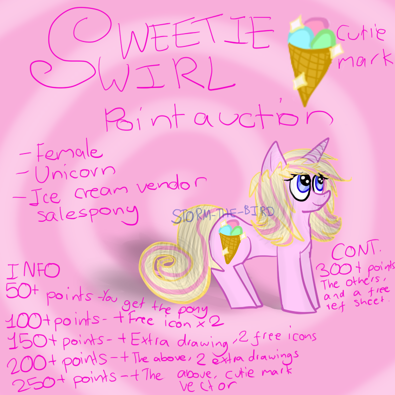 POINT AUCTION - Sweetie Swirl (Open, points)