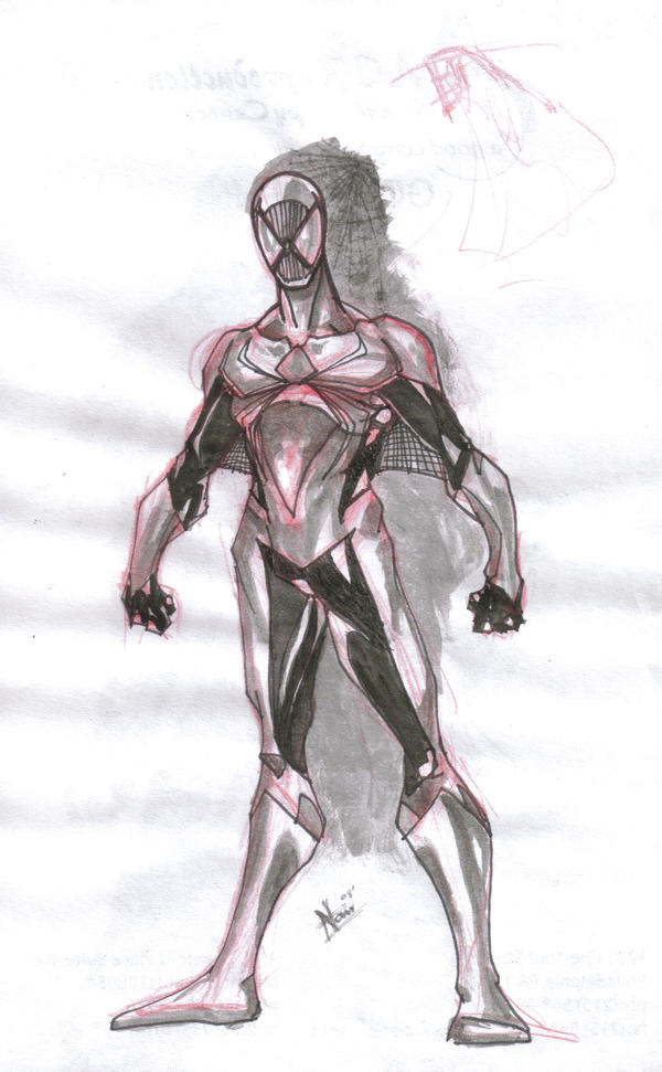 Spidey Costume design Sketch