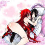 Grell snuggling his Sebastian pillow