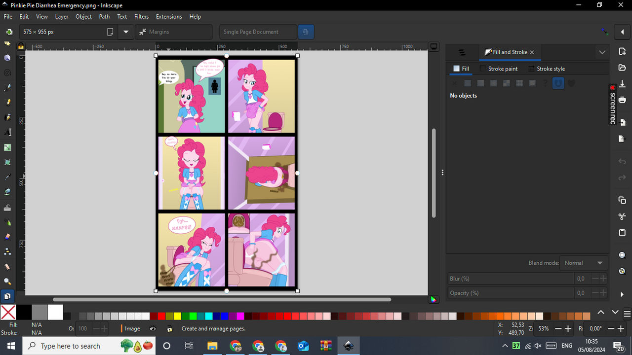 Pinkie Pie Diarrhea Emergency During Inkscape By DicckaSulianto On pinkie-pie-diarrhea-emergency-during-inkscape-by-dicckasulianto-on