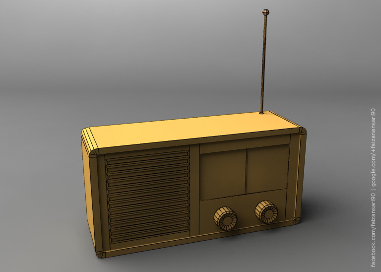 Simple Wireframe Rendered Radio Model - 3ds Max 20 by faizansari90 on  DeviantArt