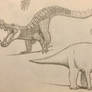 Archovember day #21-22: Kaprosuchus and Olorotitan