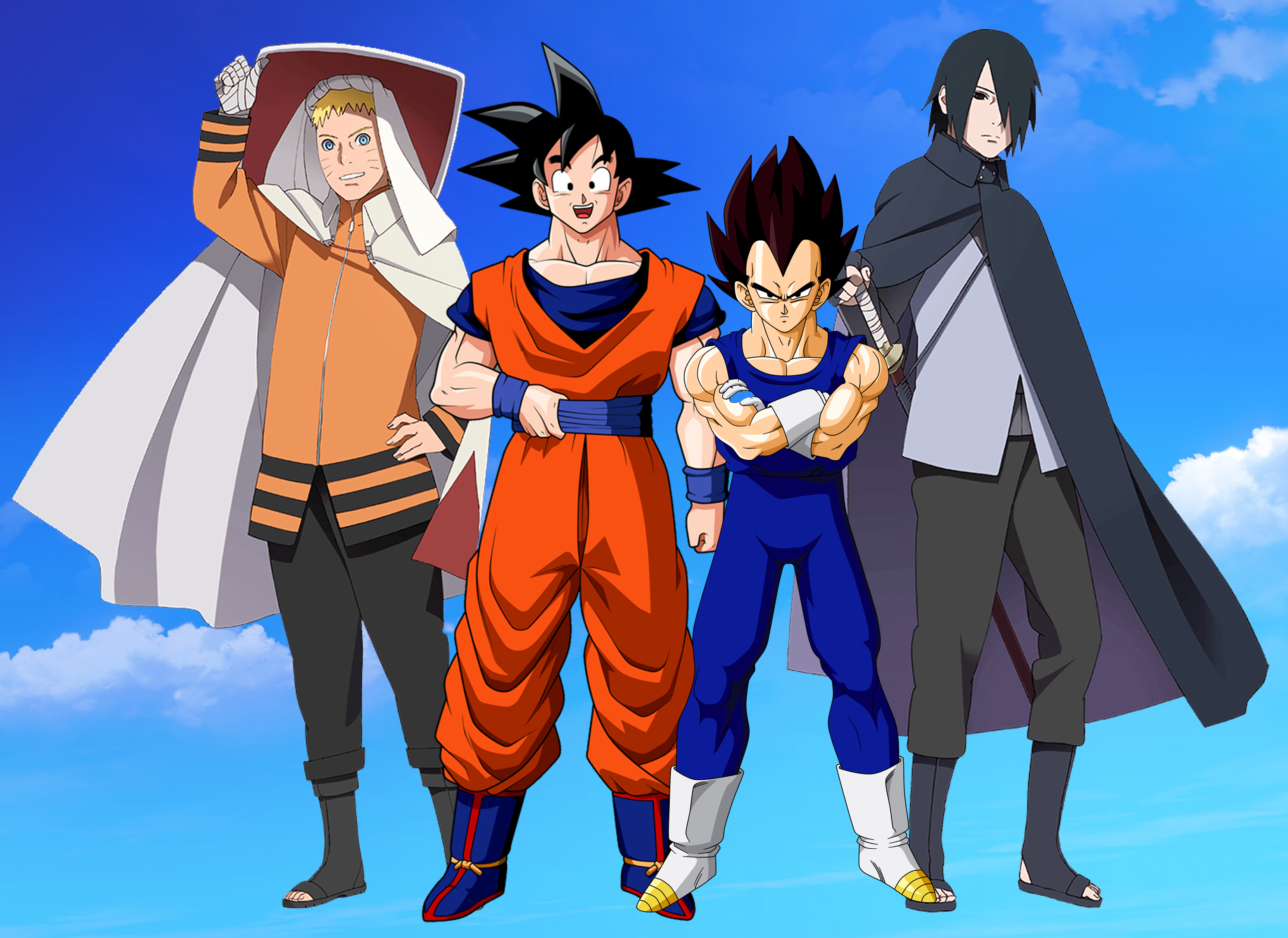 Goku and Naruto VS Sasuke and Vegeta PREVIEW by Galhardo on DeviantArt