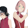 Sarada And Sakura Uchiha Colored Boruto The Movie