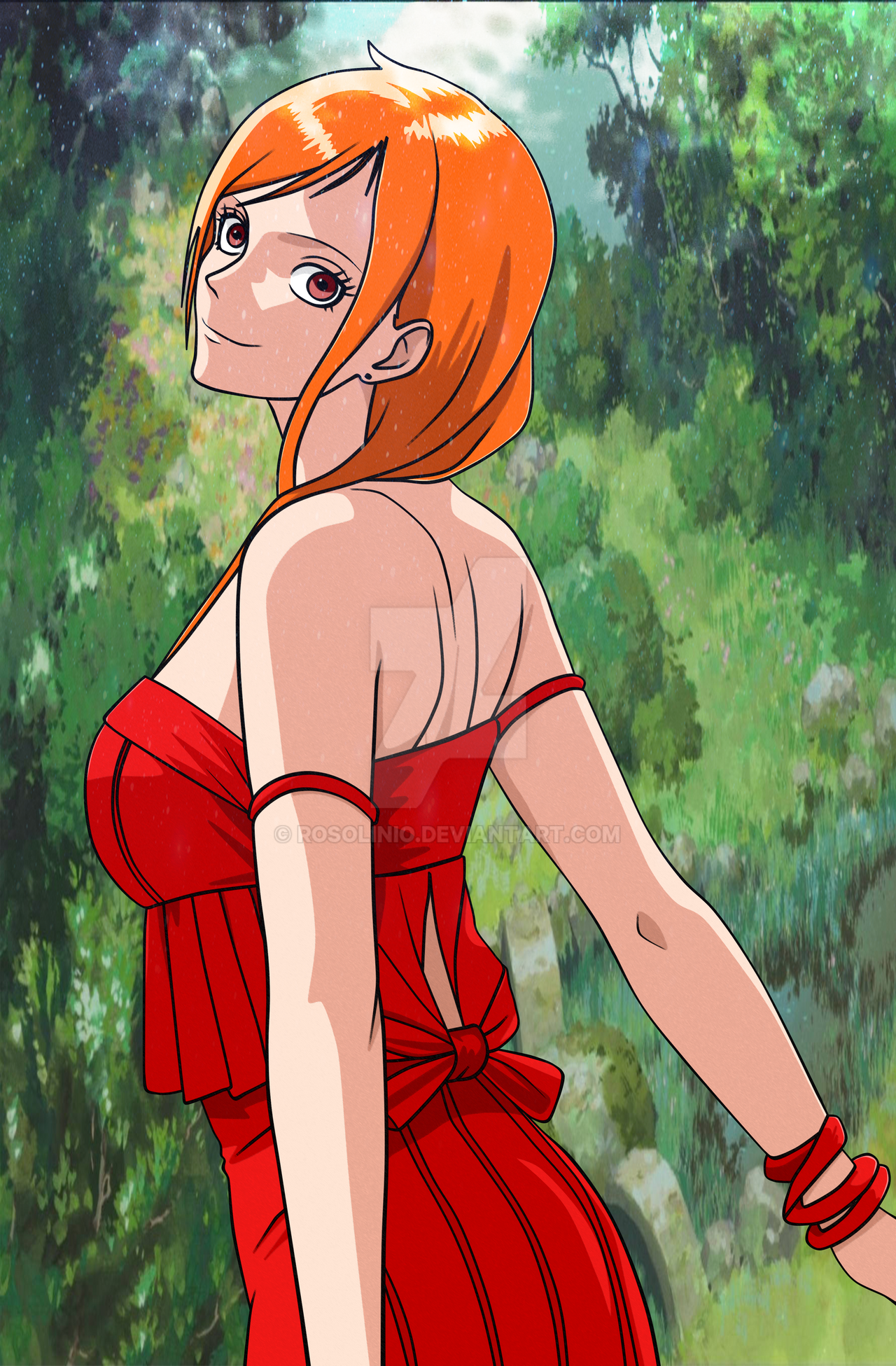Nami - red dress by rosolinio on DeviantArt Nami - red dress by rosolinio on DeviantArt