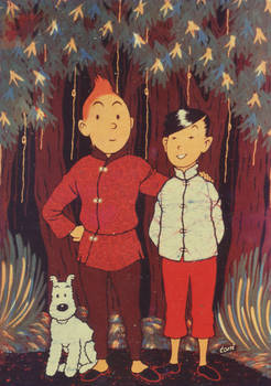 TINTIN, SNOWY N CHANG