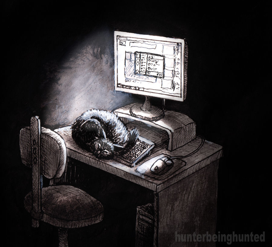 Drawtober 18 - Computer by HunterBeingHunted on DeviantArt