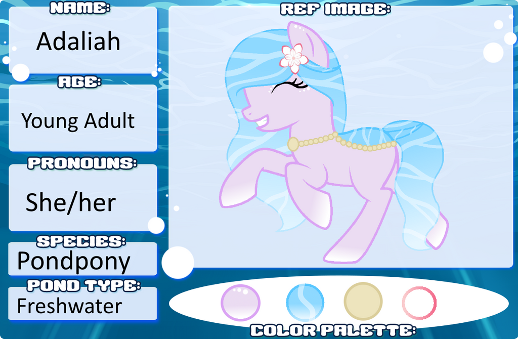 Adaliah's Pond Pony Registration sheet by Daddys-Girl1997