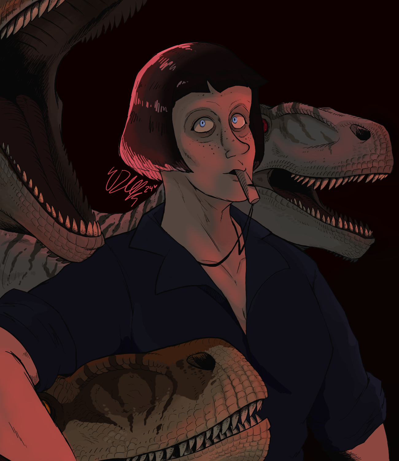 Lady Raptor Atrociraptor Lady by JurassicJuan on DeviantArt