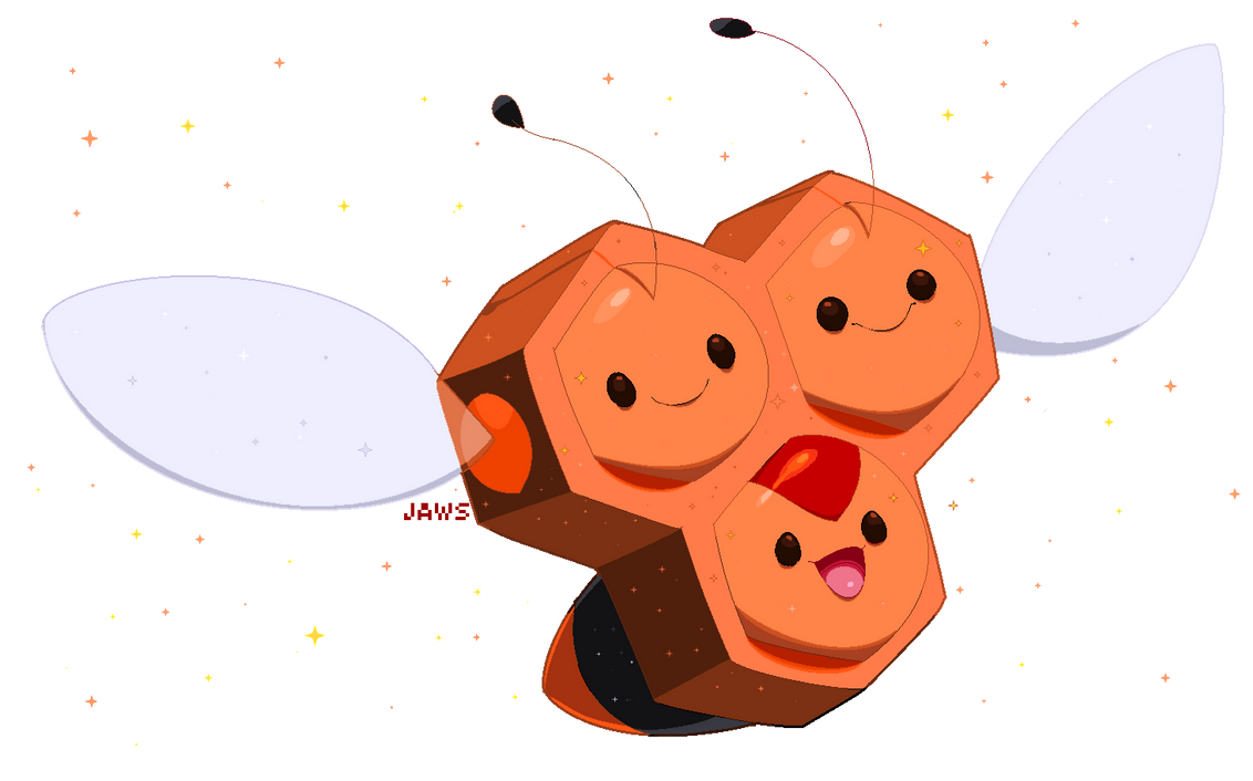 Shiny Combee by Willow-Pendragon on DeviantArt