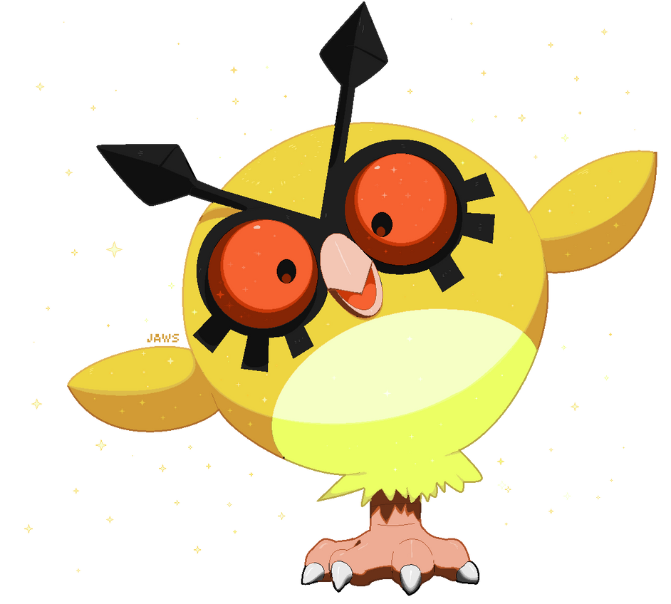 Shiny Hoothoot by WillowPendragon on DeviantArt